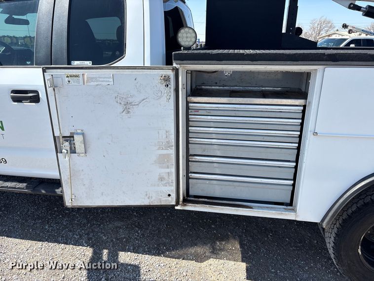 image for item EU4976 2020 Ford F350 Super Duty XL Ext. Cab utility bed pickup truck