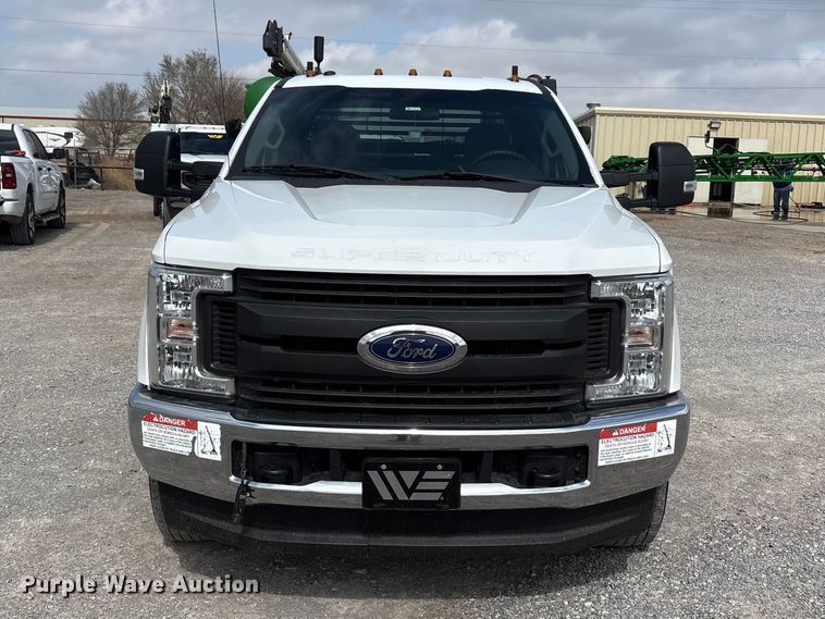 image for item EU4979 2018 Ford F350 Super Duty XL Ext. Cab utility bed pickup truck