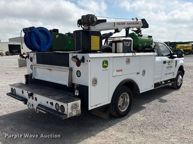 image for item EU4979 2018 Ford F350 Super Duty XL Ext. Cab utility bed pickup truck