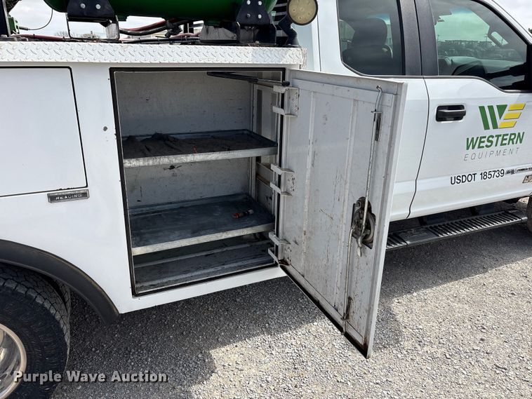 image for item EU4979 2018 Ford F350 Super Duty XL Ext. Cab utility bed pickup truck