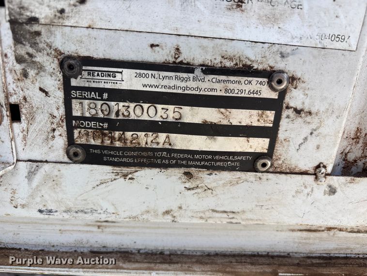 image for item EU4979 2018 Ford F350 Super Duty XL Ext. Cab utility bed pickup truck