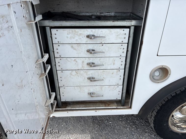 image for item EU4979 2018 Ford F350 Super Duty XL Ext. Cab utility bed pickup truck