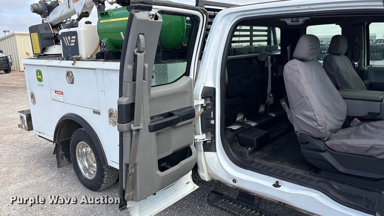 image for item EU4979 2018 Ford F350 Super Duty XL Ext. Cab utility bed pickup truck