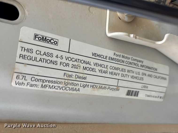 image for item EU4980 2021 Ford F550 Super Duty XL utility / service truck