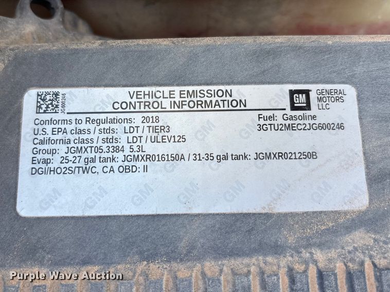 image for item EU4981 2018 GMC Sierra 1500 Crew Cab pickup truck