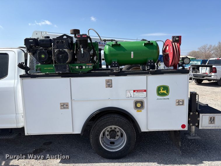 image for item EU4982 2022 Ford F-350 Ext. Cab utility bed pickup truck