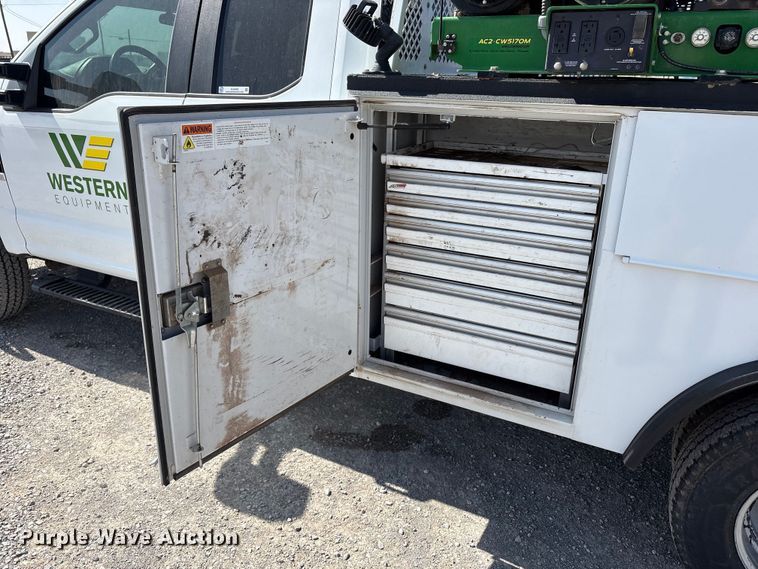 image for item EU4982 2022 Ford F-350 Ext. Cab utility bed pickup truck