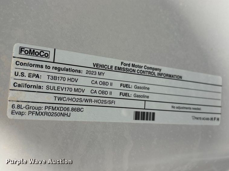 image for item EU4989 2023 Ford F250 Super Duty Ext. Cab pickup truck