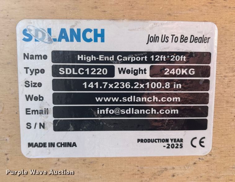 image for item EV2745 2025 SDLANCH SDLC1220 carport