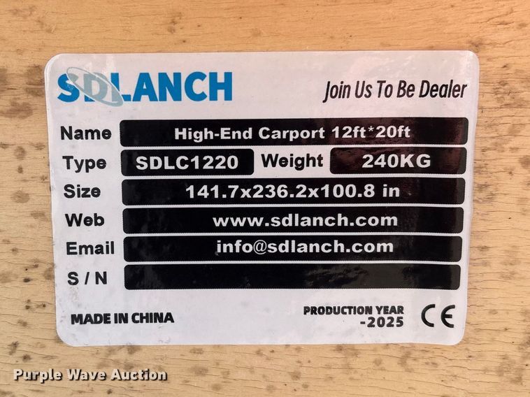 image for item EV2746 2025 SDLANCH SDLC1220 carport