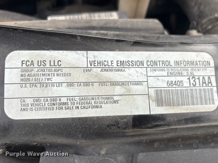 image for item EV2791 2018 Dodge Grand Caravan handicap accessible van