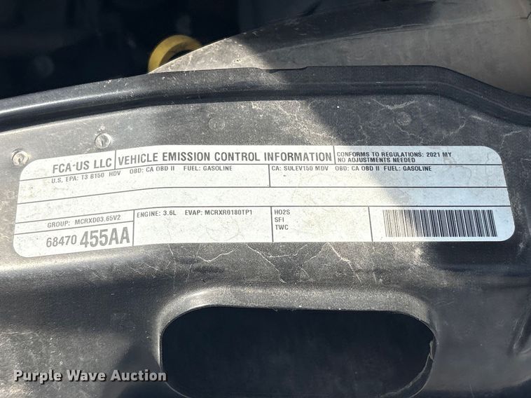 image for item EV2792 2021 RAM Promaster 1500 handicap accessible van