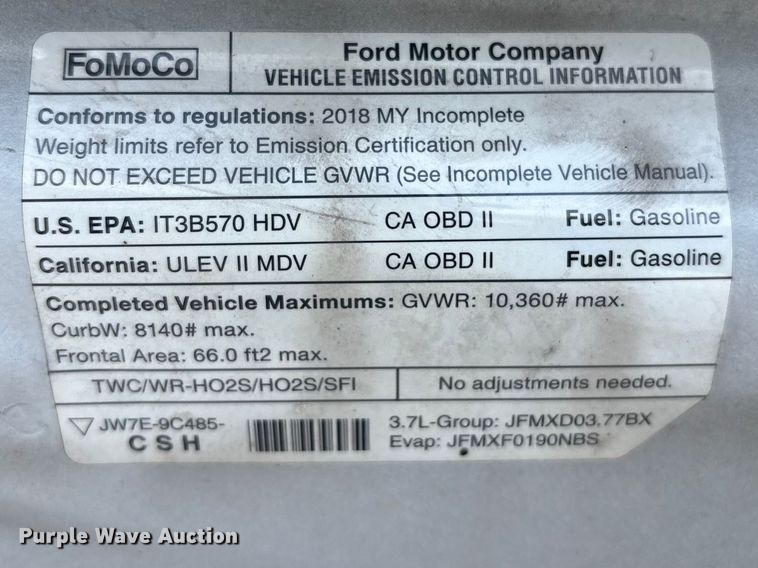 image for item EV2793 2018 Ford Transit shuttle bus