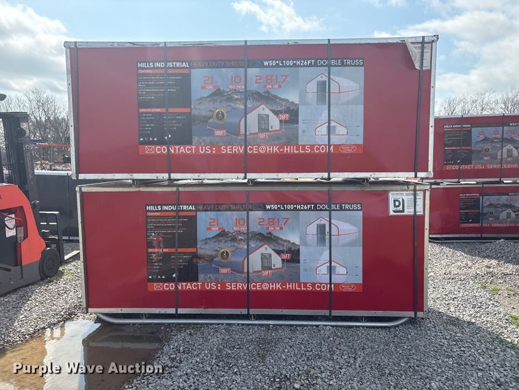 image for item EV2815 2025 Hills Industrial Heavy Duty double truss arch shelter