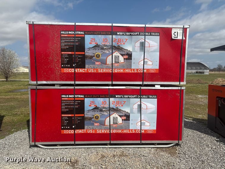 image for item EV2815 2025 Hills Industrial Heavy Duty double truss arch shelter