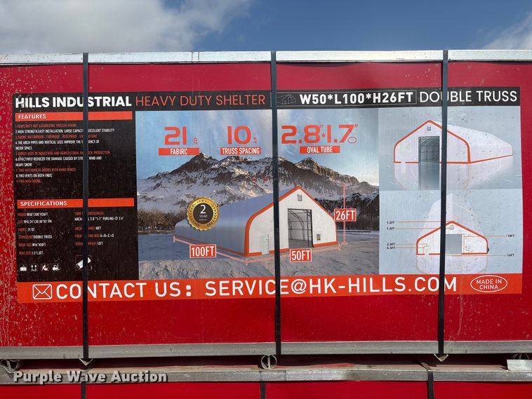 image for item EV2815 2025 Hills Industrial Heavy Duty double truss arch shelter