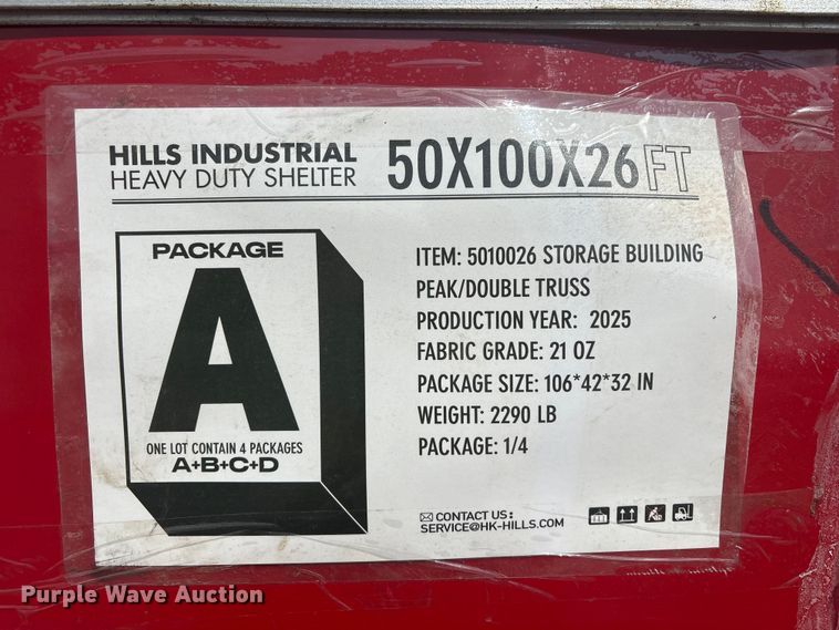 image for item EV2815 2025 Hills Industrial Heavy Duty double truss arch shelter