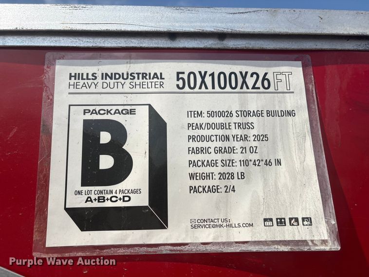 image for item EV2815 2025 Hills Industrial Heavy Duty double truss arch shelter