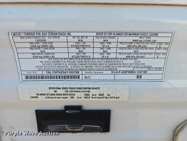 image for item EV5561 2010 Gulf Stream Innsbruck camper