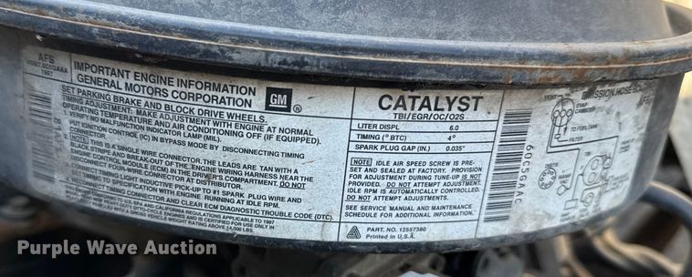 image for item FB0704 1997 Chevrolet C6 flatbed truck