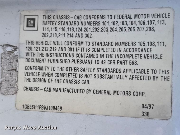 image for item FB0704 1997 Chevrolet C6 flatbed truck