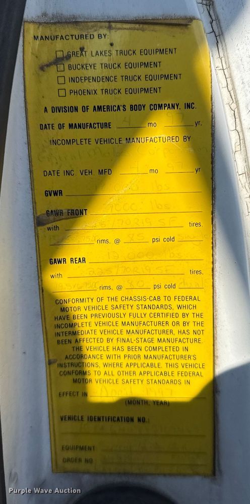 image for item FB0704 1997 Chevrolet C6 flatbed truck