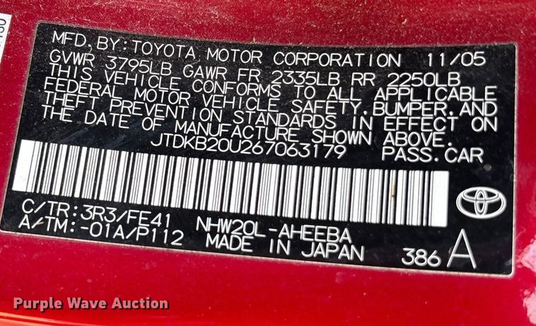 image for item FB3017 2006 Toyota Prius 