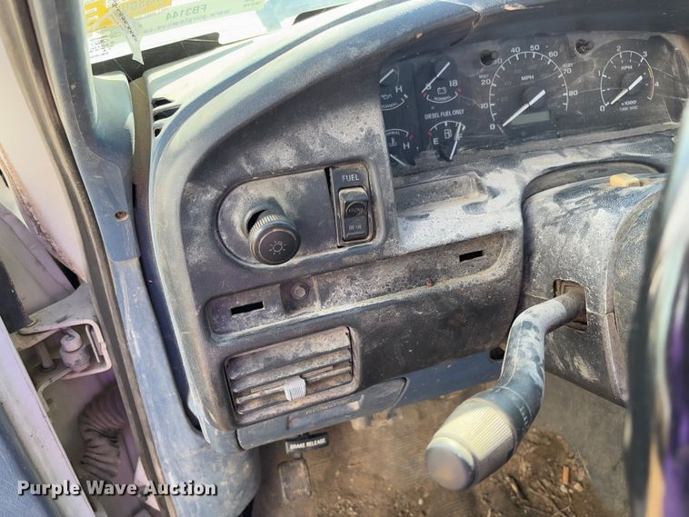 image for item FB3144 1997 Ford F350 flatbed pickup truck