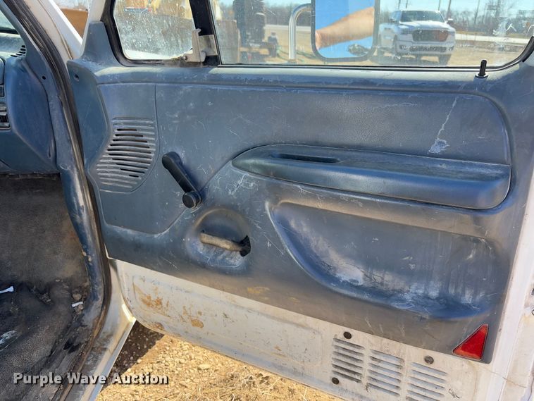 image for item FB3144 1997 Ford F350 flatbed pickup truck