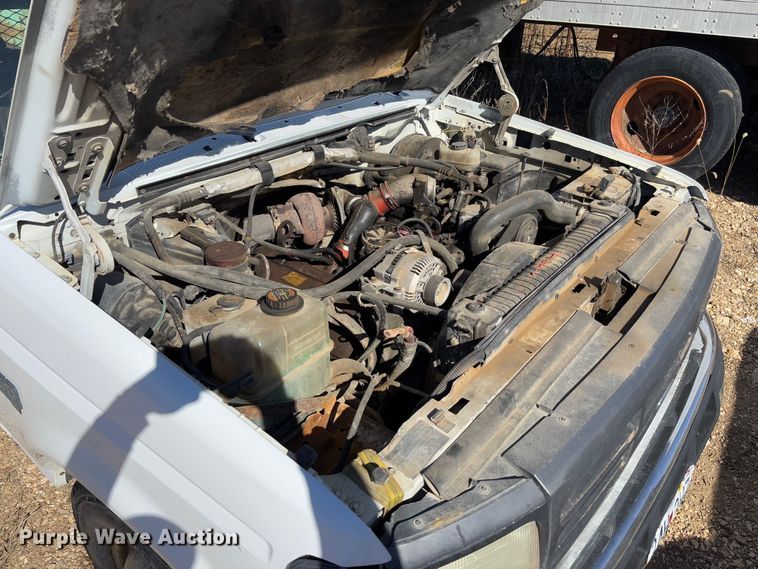image for item FB3144 1997 Ford F350 flatbed pickup truck