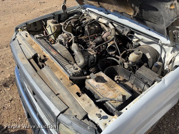 image for item FB3144 1997 Ford F350 flatbed pickup truck