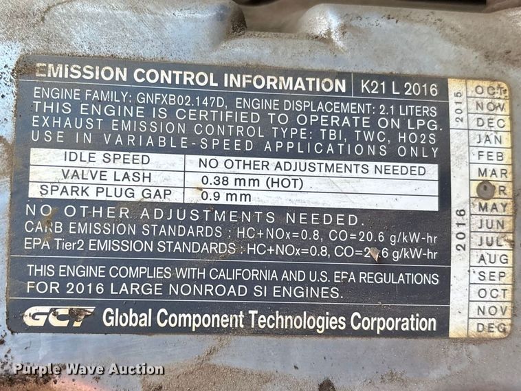 image for item FB5505 2016 UniCarriers PF50 forklift