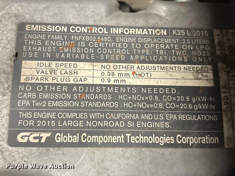 image for item FB5508 2016 UniCarriers PF70 forklift