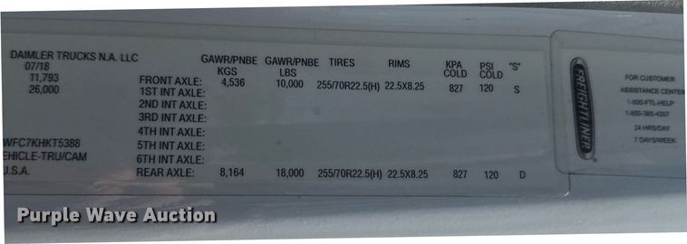 image for item FB9407 2019 Freightliner Business Class M2 rollback truck