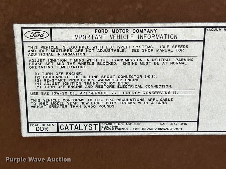 image for item FC5142 1990 Ford F250  pickup truck