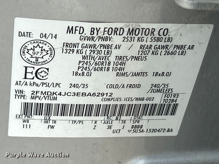 image for item FC5144 2014 Ford Edge  SUV