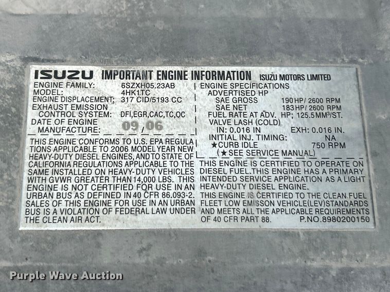 image for item FC5146 2007 GMC W4500 dump flatbed truck