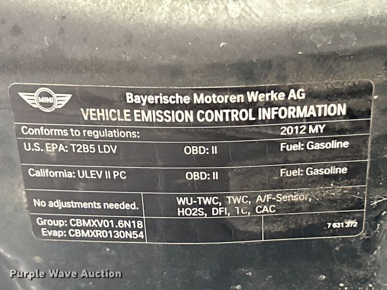 image for item FC5193 2012 Mini Cooper S 