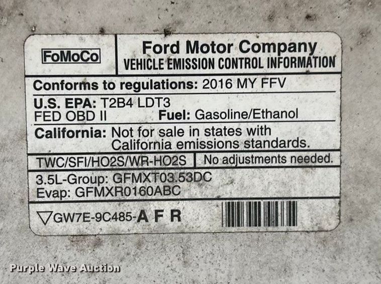 image for item FG0121 2016 Ford F150 pickup truck