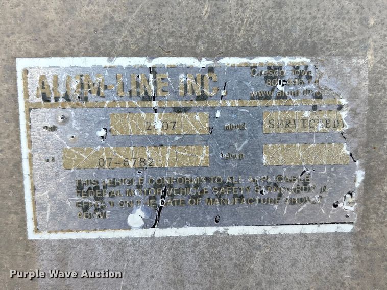 image for item FG2789 2007 Alum-Line utility pickup truck bed