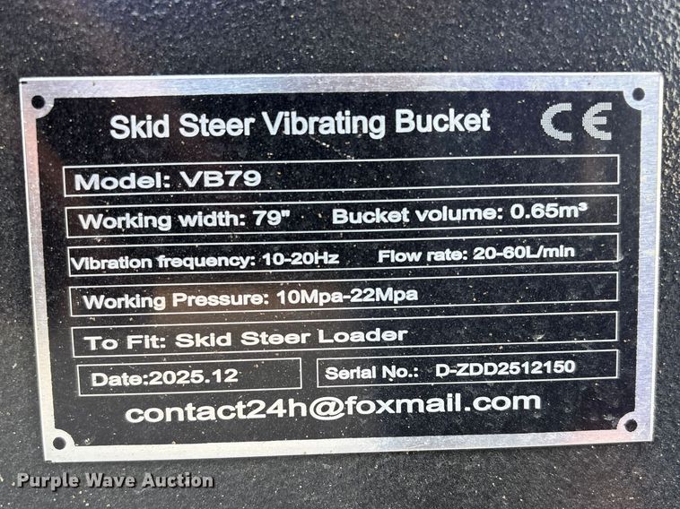 image for item FG2791 2025 Giyi VB79  skid steer vibrating bucket