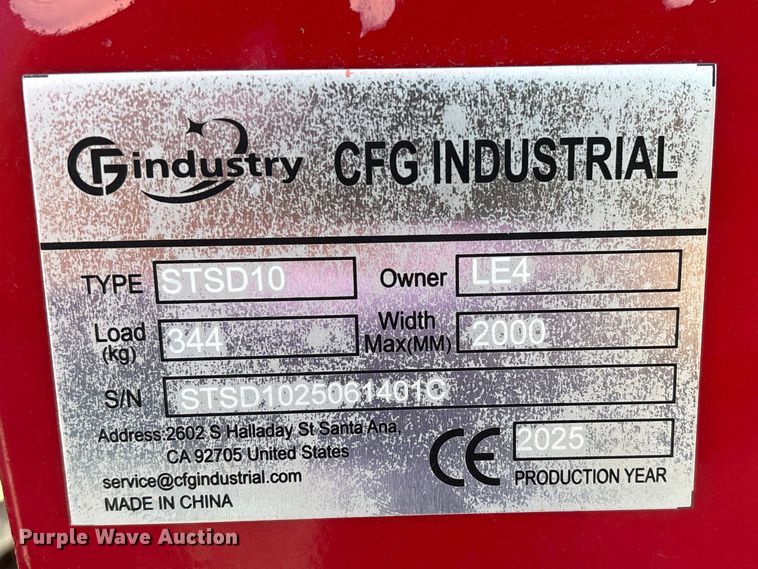 image for item FG2796 2025 CFG STSD10 skid steer seeder