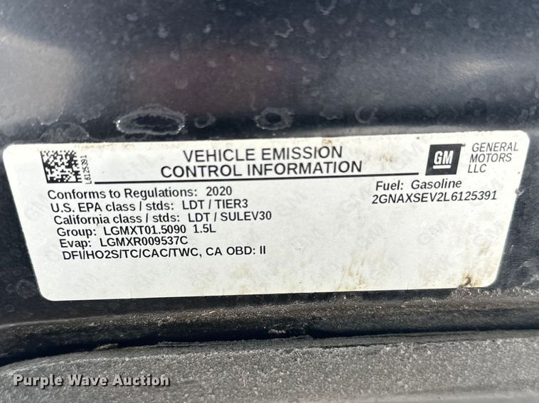 image for item FK1807 2020 Chevrolet Equinox SUV