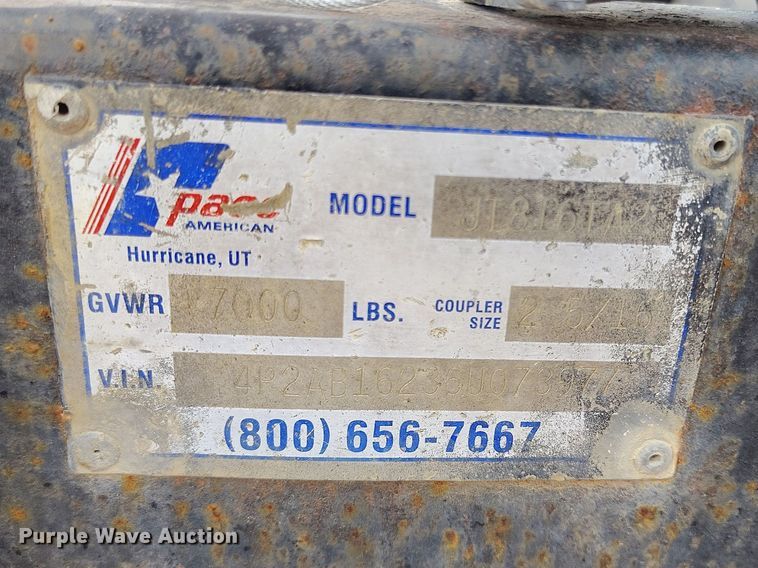 image for item IH9458 2006 Pace American JT816TA2 enclosed cargo trailer