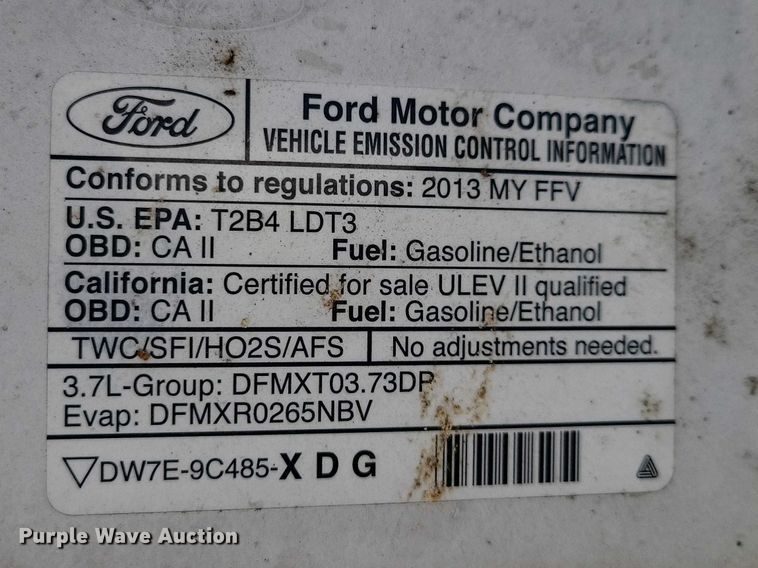 image for item NK9830 2013 Ford F150 pickup truck