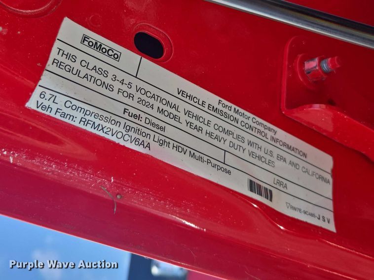 image for item YA2584 2024 Ford F550 Super Duty ambulance