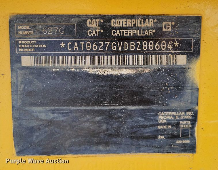 image for item EA2823 2006 Caterpillar 627G conventional scraper 