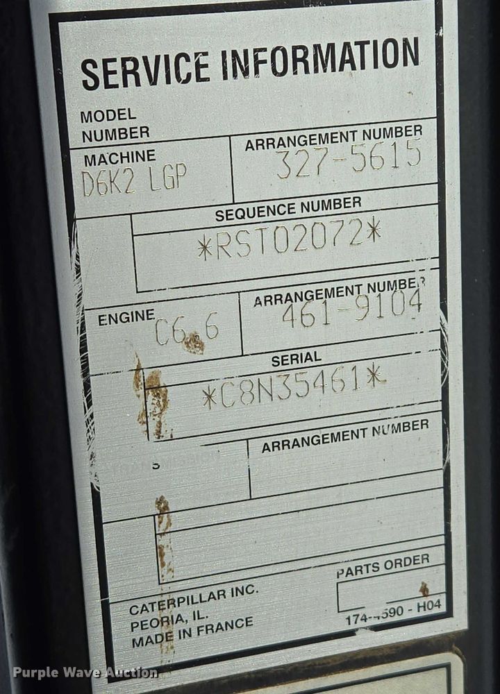 image for item EB1269 2016 Caterpillar D6K2 LGP dozer