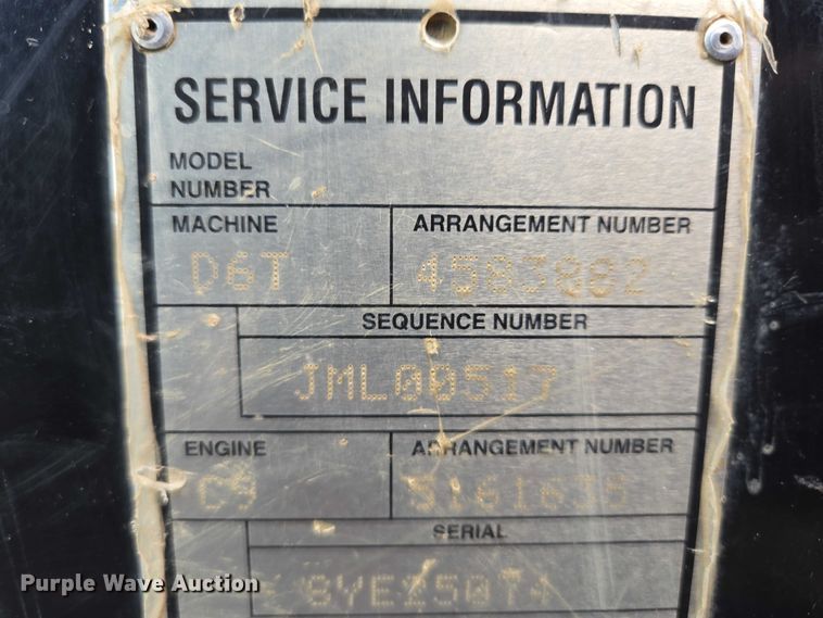 image for item EB1270 2018 Caterpillar D6T LGP dozer