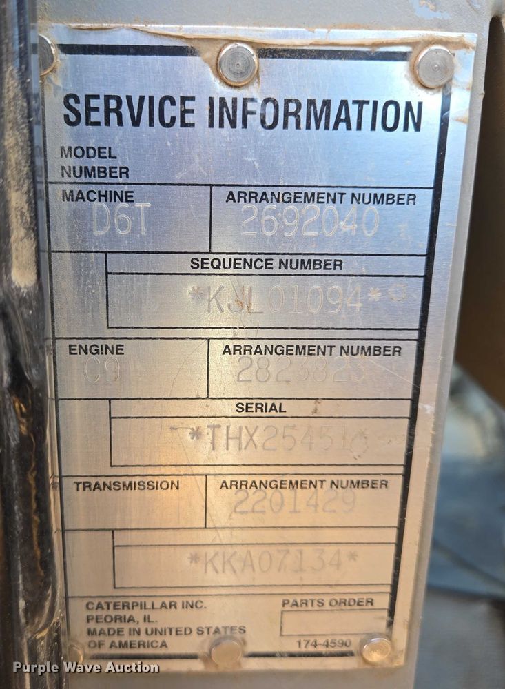 image for item EB1276 Caterpillar D6T LGP dozer